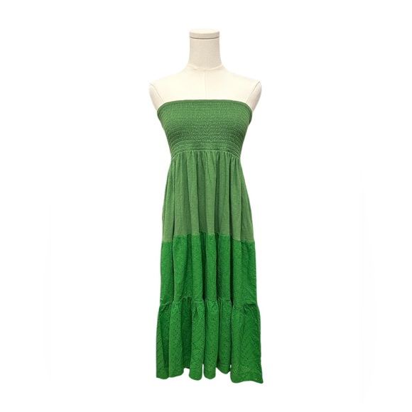 WHITE STUFF Green Maxi Skirt Convertible Dress Marissa Broderie Women Sz 6 $144 - Picture 1 of 13